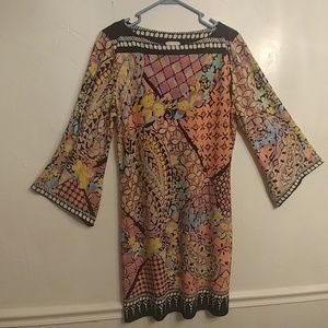 Beige by eci dress with angel sleeves. Size 12.